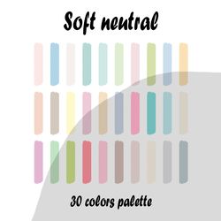 Soft neutral procreate color palette | Procreate Swatches