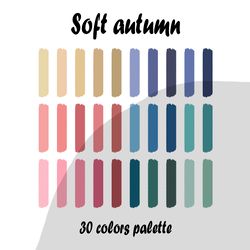 Soft autumn procreate color palette | Procreate Swatches