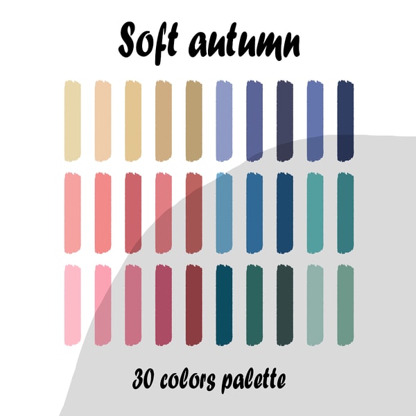Soft autumn procreate color palette | Procreate Swatches | Inspire Uplift