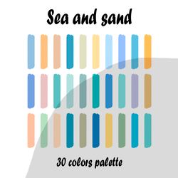 Sea and sand procreate color palette | Procreate Swatches