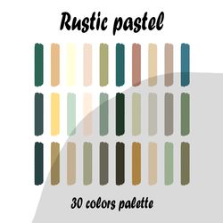 Rustic pastel procreate color palette | Procreate Swatches