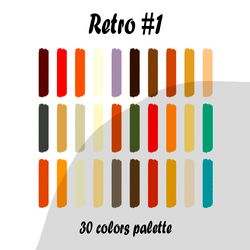 Retro procreate color palette | Procreate Swatches