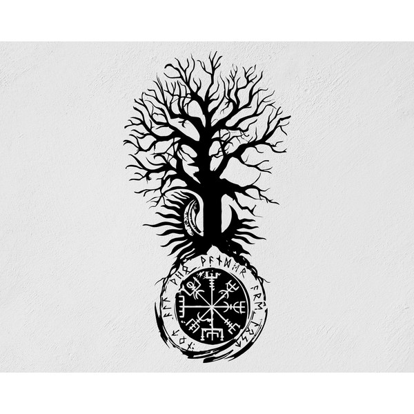 Tree-Yggdrasil-Vegvisir-Compass-Viking-Sticker-Popular