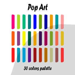 Pop Art procreate color palette | Procreate Swatches