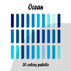 Ocean procreate color palette | Procreate Swatches