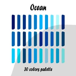 ocean procreate color palette | procreate swatches