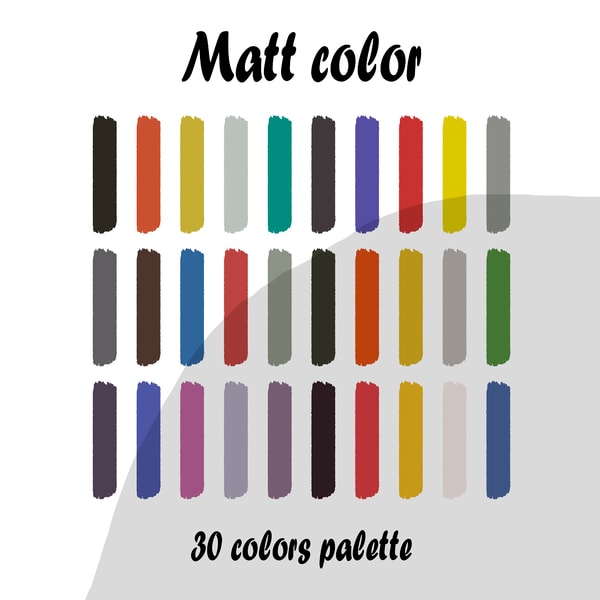 Matte procreate color palette | Procreate Swatches - Inspire Uplift