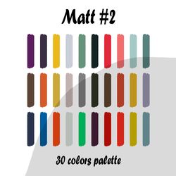 Matte 2 procreate color palette | Procreate Swatches