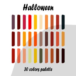 Halloween procreate color palette | Procreate Swatches