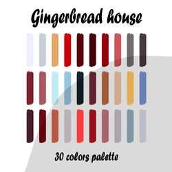 Gingerbread house procreate color palette | Procreate Swatch