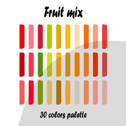 fruit mix procreate color palette | procreate swatches