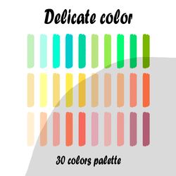 Delicate procreate color palette | Procreate Swatches