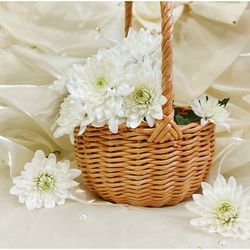 flower basket with handle wedding basket easter wicker basket