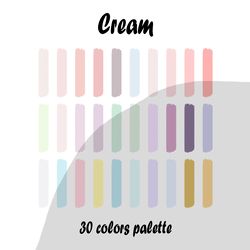 Cream procreate color palette | Procreate Swatches