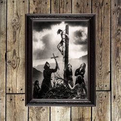 Female Crucifixion. Witchy Art Print. 864.