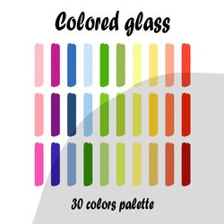 Colored glass procreate color palette | Procreate Swatches