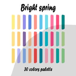 Bright spring procreate color palette | Procreate Swatches