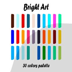 Bright Art procreate color palette | Procreate Swatches