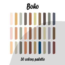 Boho procreate color palette | Procreate Swatches