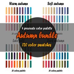 Autumn bundle procreate color palette | Procreate Swatches