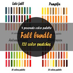 Fall bundle procreate color palette | Procreate Swatches