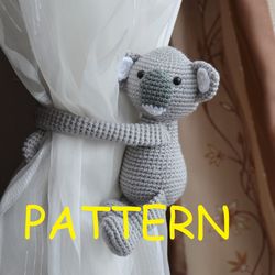 Crochet koala bear pattern pdf Koala curtain tiebacks