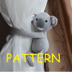 Crochet koala bear pattern pdf Koala curtain tiebacks