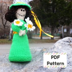 Small doll knitting pattern, Knit doll pattern, Knit toy pattern, Toy knitting pattern, Knitted doll pattern