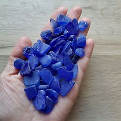 Tiny cobalt blue sea glass.