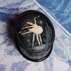 Swan Lake lacquer box ballet painting art