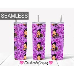 Selena Quintanilla Seamless sublimation designs PNG l skinny tumbler 20oz l 30oz designs l Selena tumbler design