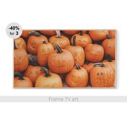 Frame Tv art Pumpkin, Samsung Frame TV Art Halloween, Frame Art Tv fall autumn, Frame TV Art Digital Download 4K | 184