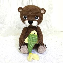 Otter crochet pattern PDF in English  Amigurumi otter stuffed toy