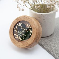 Wedding ring box for ceremony , ringkissen hochzeit, double custom ring bearer box, wedding wooden ring holder gifts