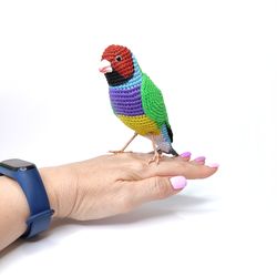 Gouldian Finch interior toy bird
