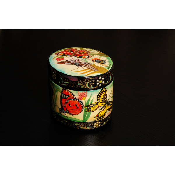 decorative box with butterflies