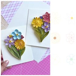 Patterns of simple flowers to make in quilling  - Floral paper art - Templates