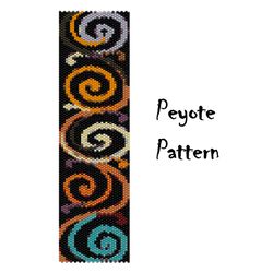 Ethnic Peyote Beading Pattern Bracelet, Ornament Seed Bead Bracelet Pattern, Beaded Pattern Graph Digital PDF