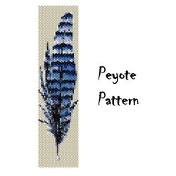 Feather Peyote Beading Pattern Bracelet, Ornament Seed Bead Bracelet Pattern, Beaded Pattern Graph Digital PDF