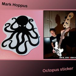 Mark Hoppus sticker octopus vinyl bass guitar Blink-182 pop-punk decal laptop