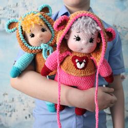 Crochet baby doll pattern  Amigurumi doll boy pattern PDF  Crochet plush doll