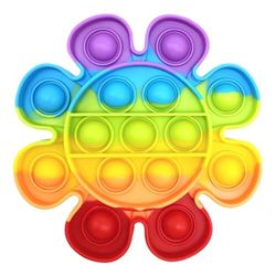Rainbow Flower Push Pop Fidget Toys for Kids
