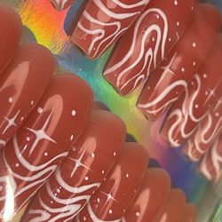 Fake nails Nude Wave by Kira B | Custom nails | Press on nails Glue on nails