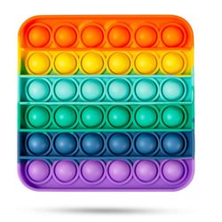 Rainbow Push Pop It Bubble Fidget Toys