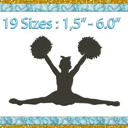 cheerleader machine embroidery design 1