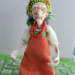 Russian Witch Baba Yaga Miniature Handmade OOAK doll