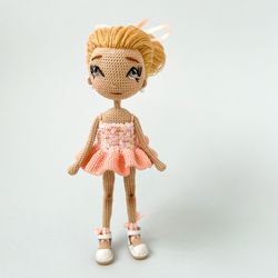 Ballerina doll is handmade. Ballerina doll for nursery.Gift for her.
