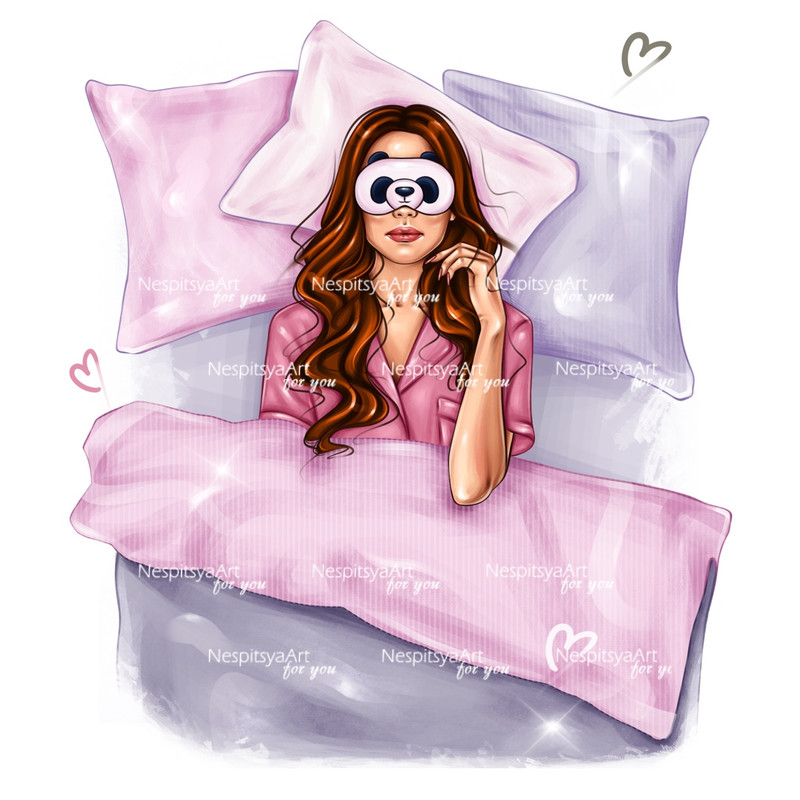 Cartoon print of a beautiful sleeping girl 3 (2).jpg