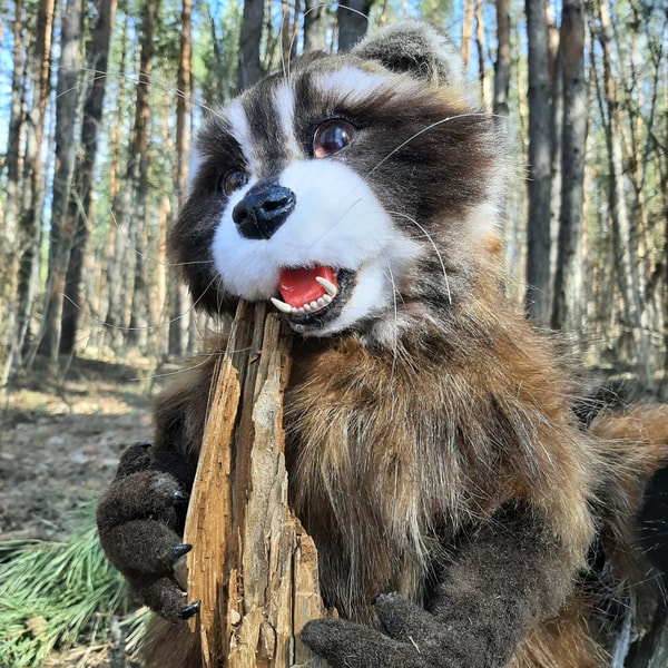 Raccoon, Collectible Toy, Toy, Stuffed Toy, Realistic Toy, | Inspire Uplift