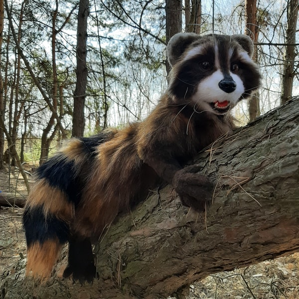 Raccoon, Collectible Toy, Toy, Stuffed Toy, Realistic Toy, | Inspire Uplift